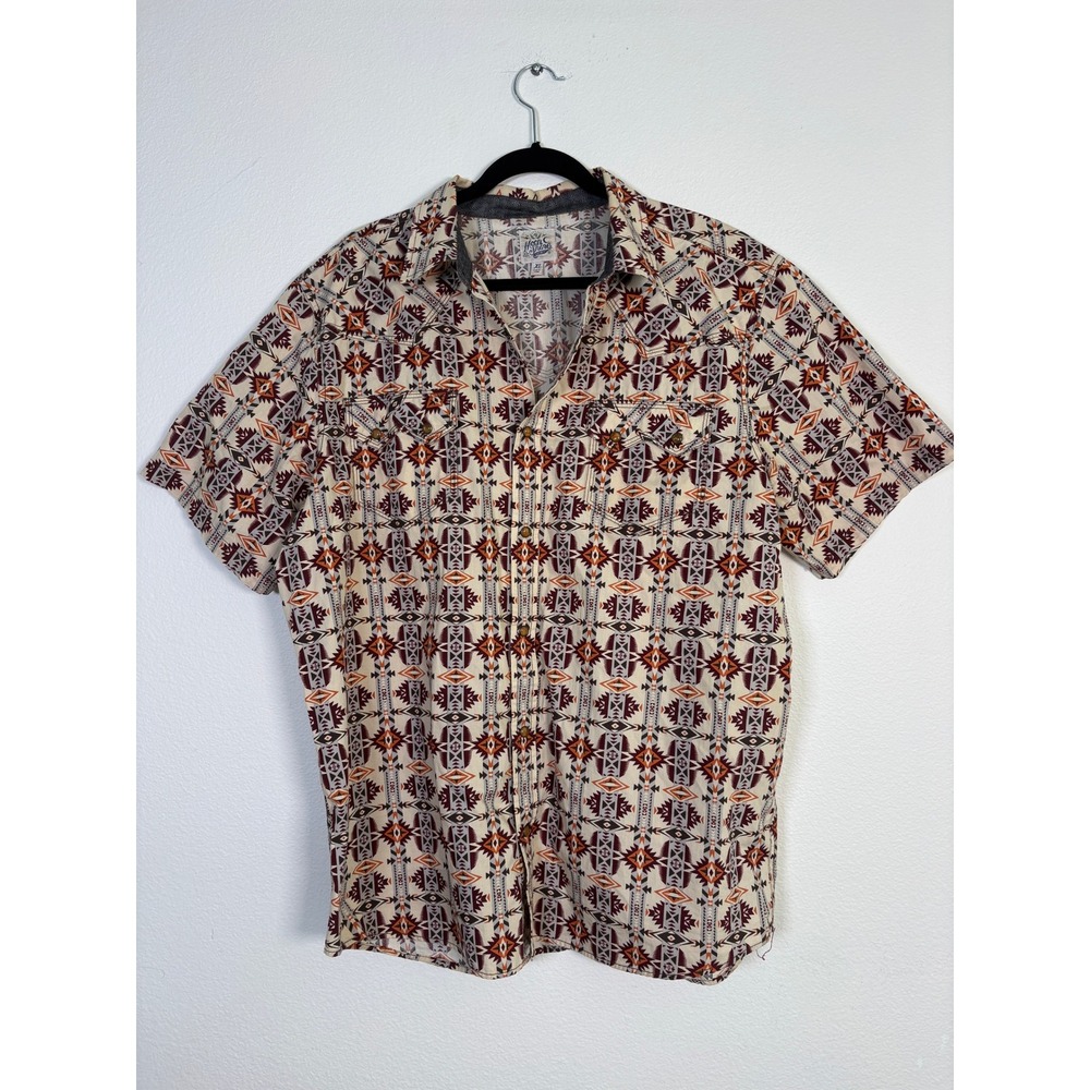 Moonshine Spirit Brad Paisley Mens XL Western Pearl Snap Aztec Geometric Shirt